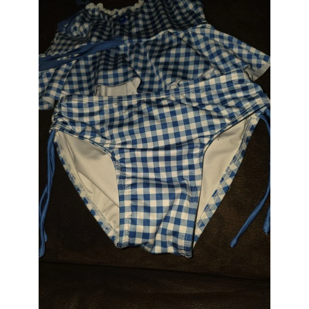 Wilding boutique gingham 2 piece bathing swim suit size 5